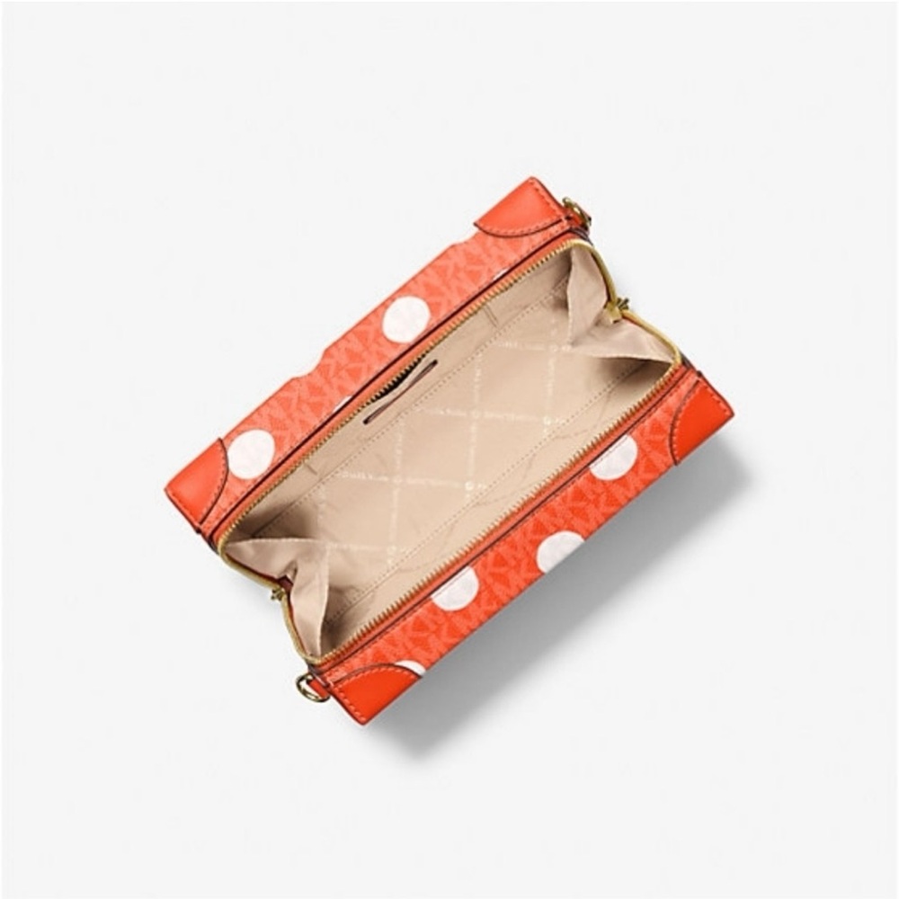 Michael Kors Orange and White Polka Dot Crossbody - Picture 6 of 8